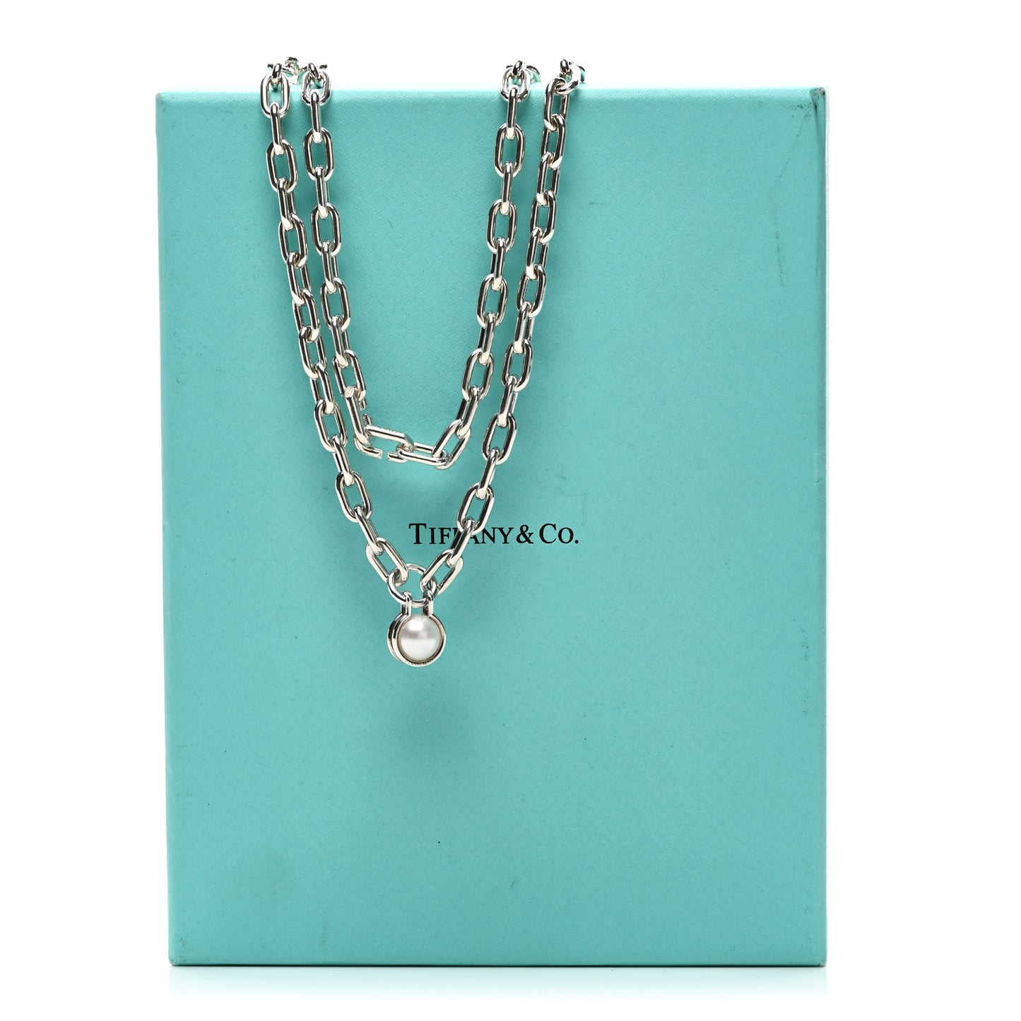 Sterling Silver Cultured Pearl HardWear Necklace