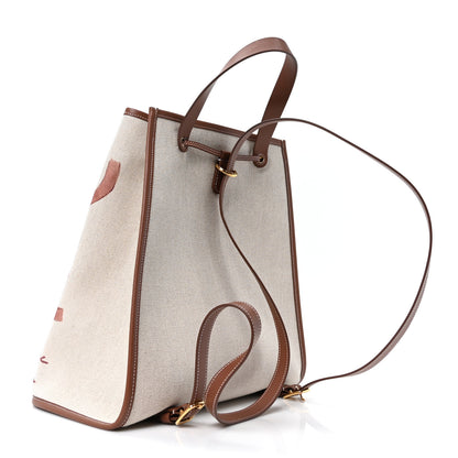 Loro Piana Cotton Canvas Laguna Backpack Natural Caramel Sugar Sun Gold 4 of 10