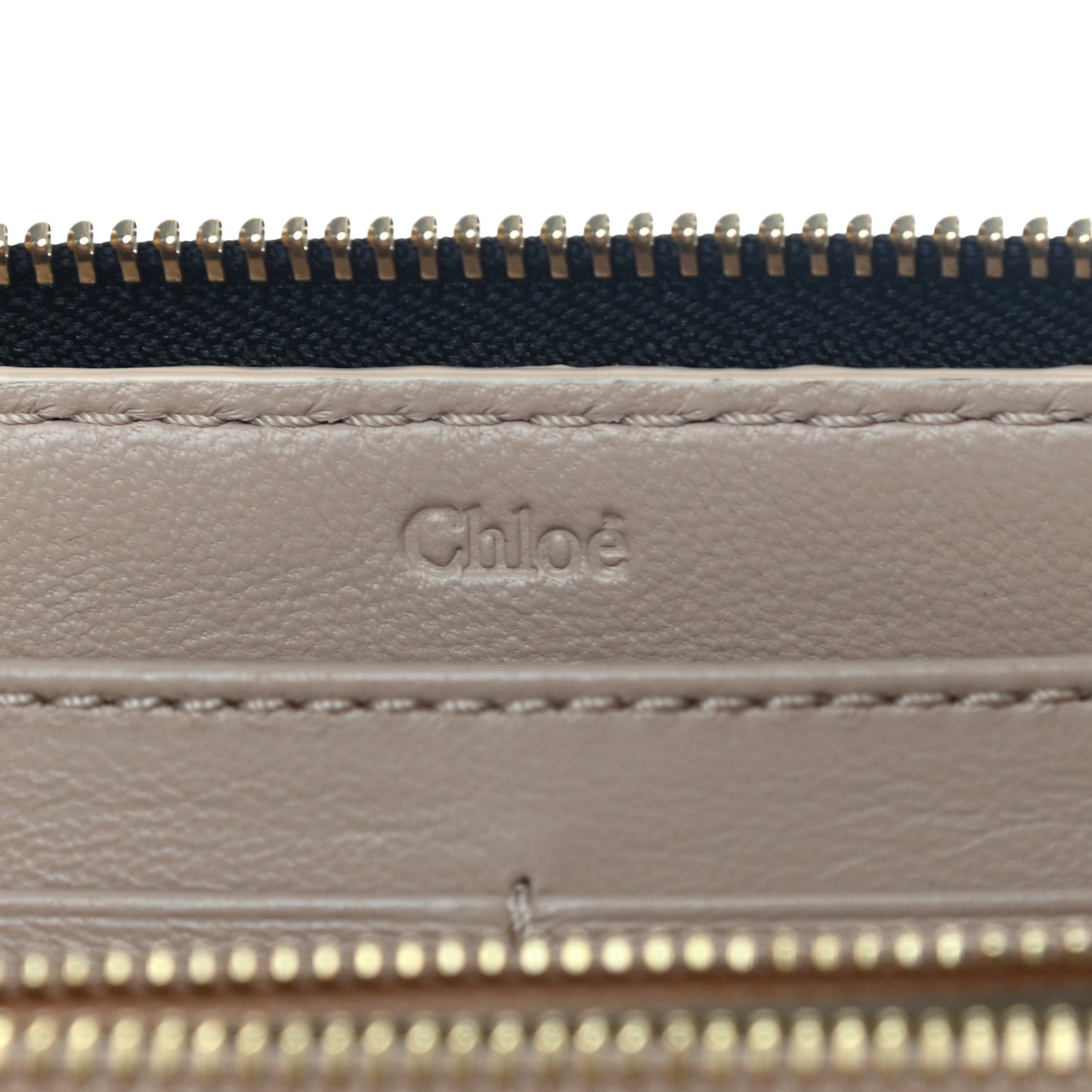 Grained Calfskin Marcie Long Zip Around Wallet Black