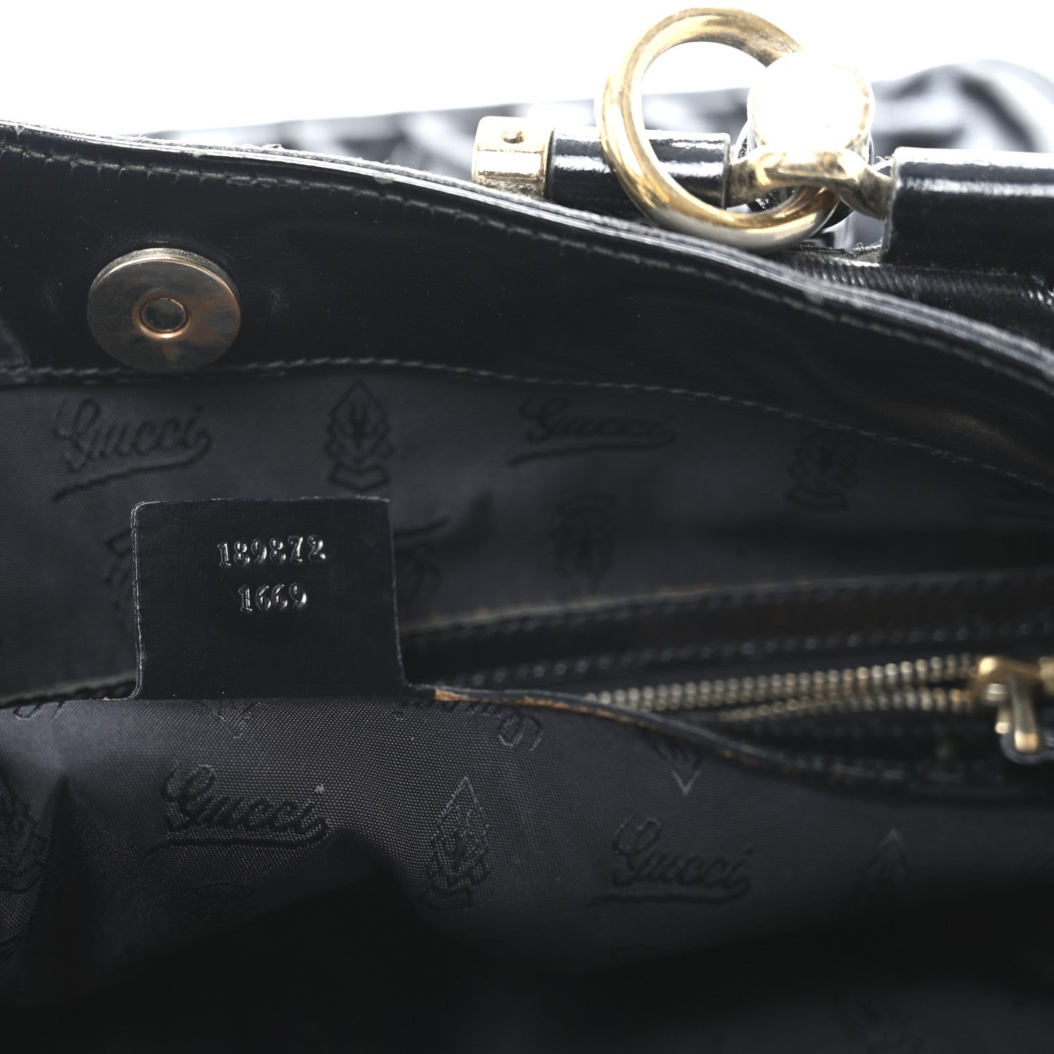 Gucci Dialux Pop Bamboo Large Top Handle Tote Black 7 of 10