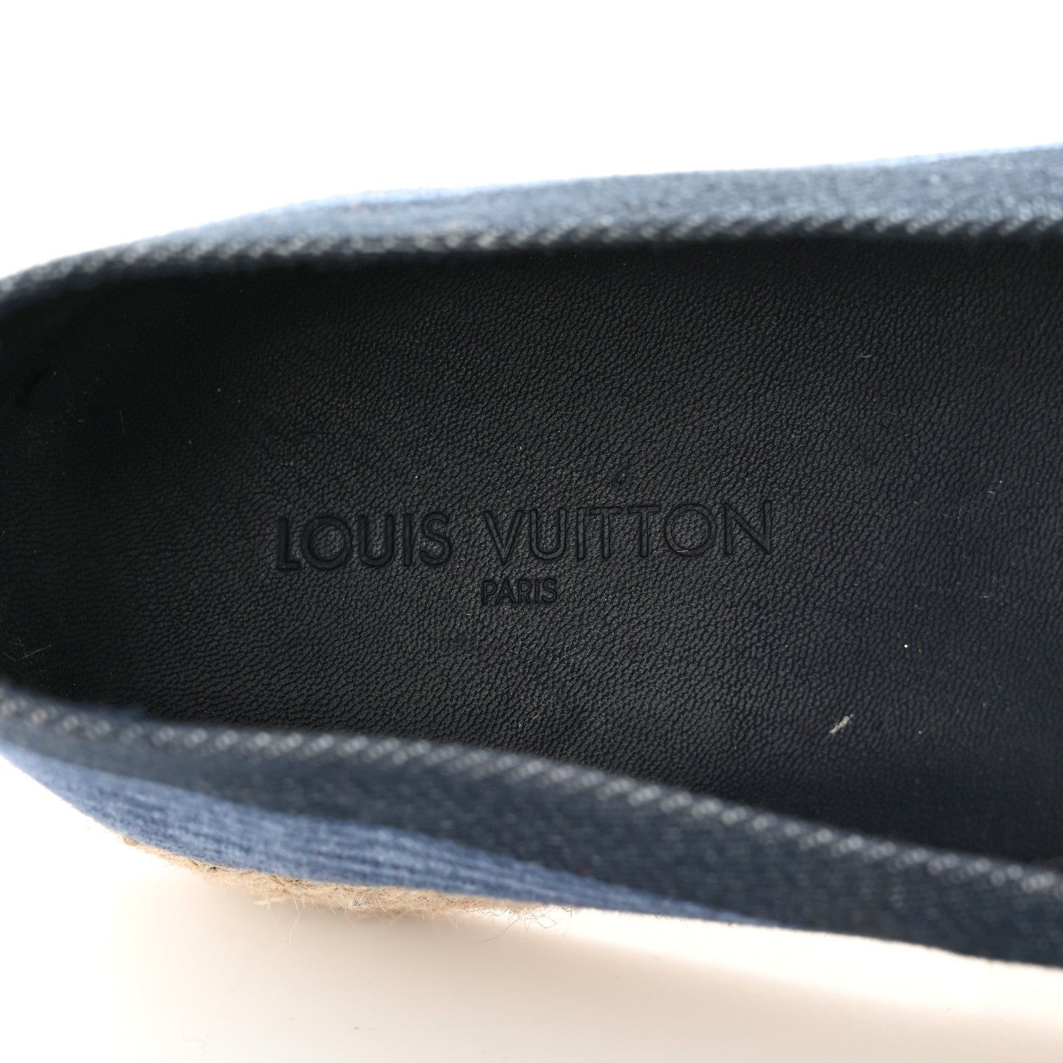 Louis Vuitton Canvas Postcard Espadrille Flats 38 Blue 7 of 7