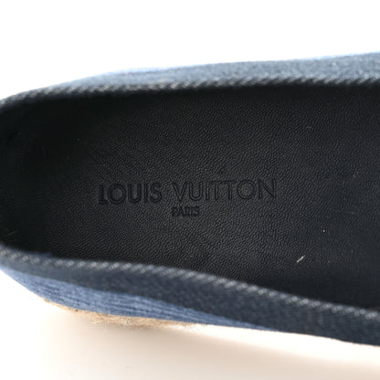 Louis Vuitton Canvas Postcard Espadrille Flats 38 Blue 7 of 7