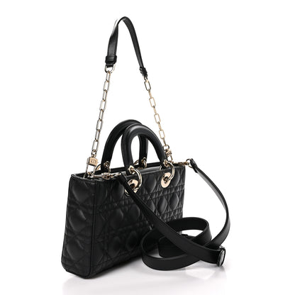 Christian Dior Lambskin Cannage Medium Lady D-Joy Black 3 of 9