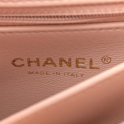 Chanel Crumpled Lambskin Quilted Mini CC Links Top Handle Flap Beige 6 of 11