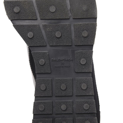 Balenciaga Mesh Calfskin Neoprene Suede Womens Race Runner Sneakers 39 Black 7 of 8