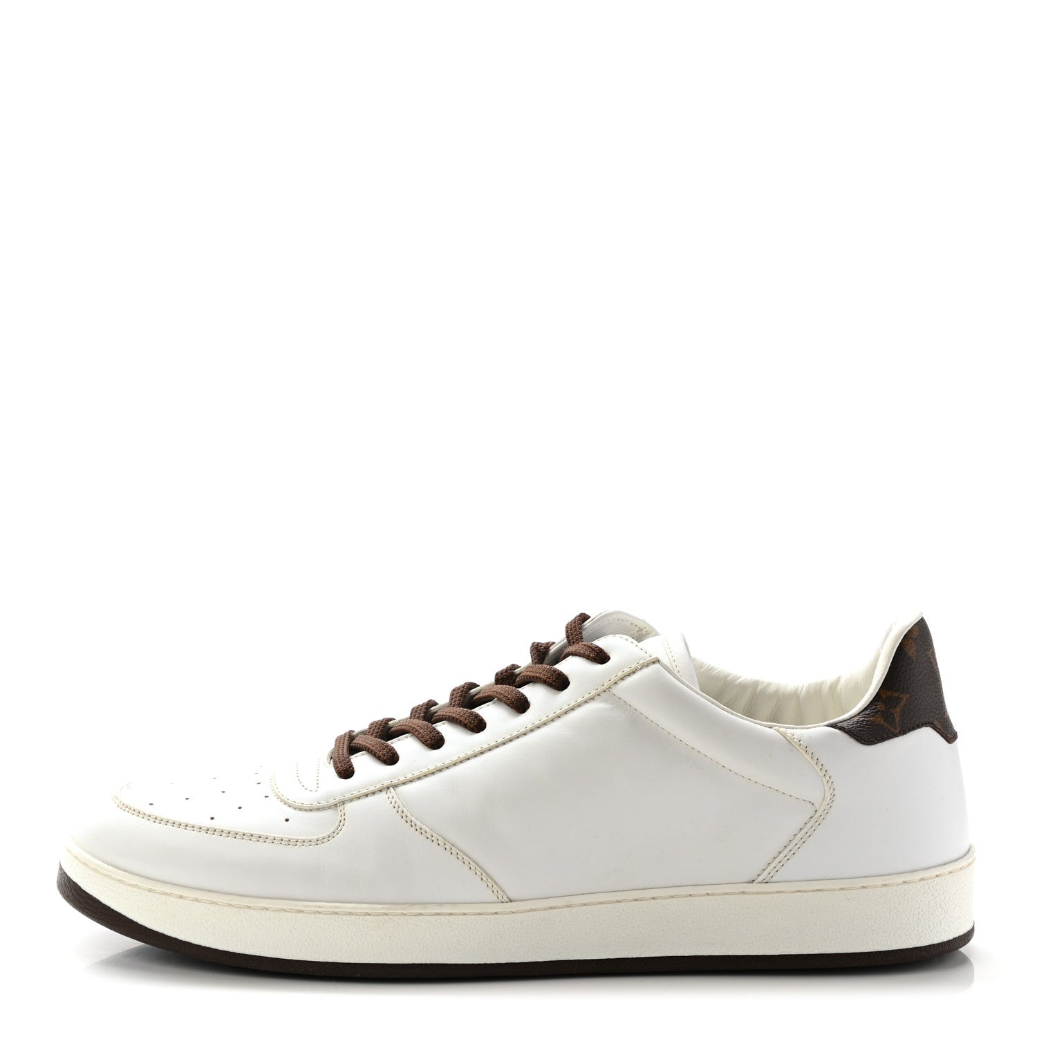 Louis Vuitton Calfskin Monogram Mens Rivoli Sneakers 9.5 White 1 of 11