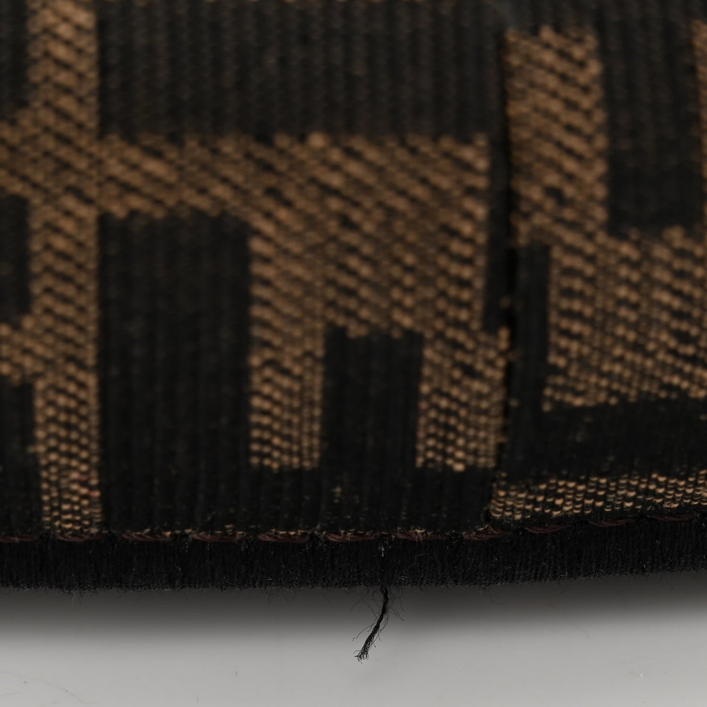 Fabric Jacquard FF 1974 Mini Baguette Tobacco Moro Black