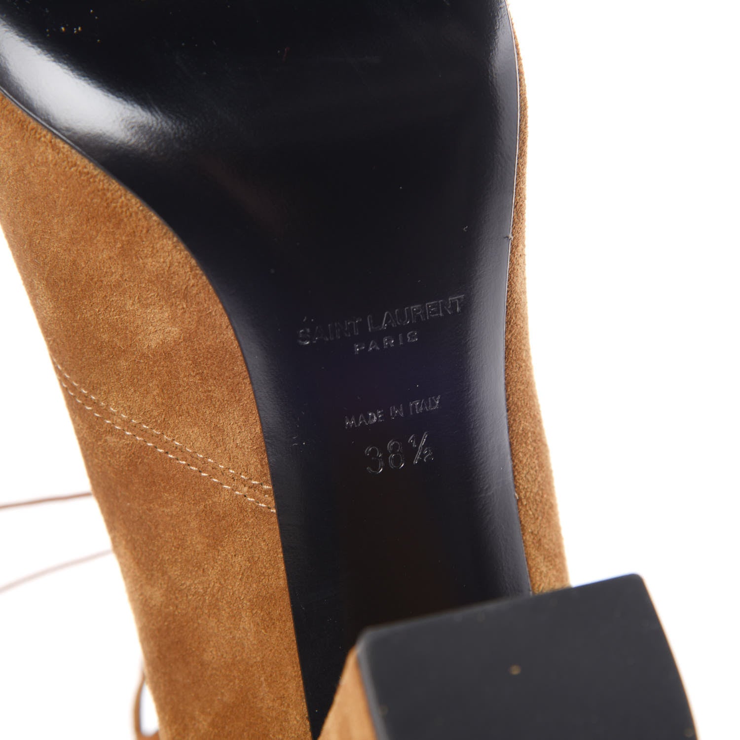 Saint Laurent Suede Babies 90 Fringe Ankle Boots 38.5 Light Tan 6 of 13