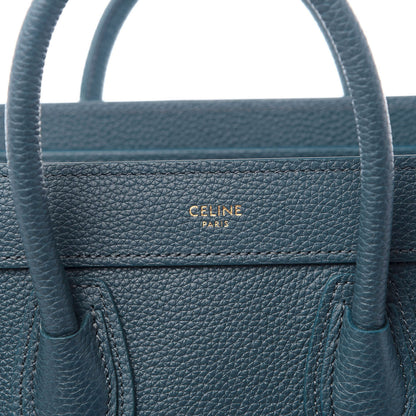 Celine Drummed Calfskin Nano Luggage Celadon 8 of 8