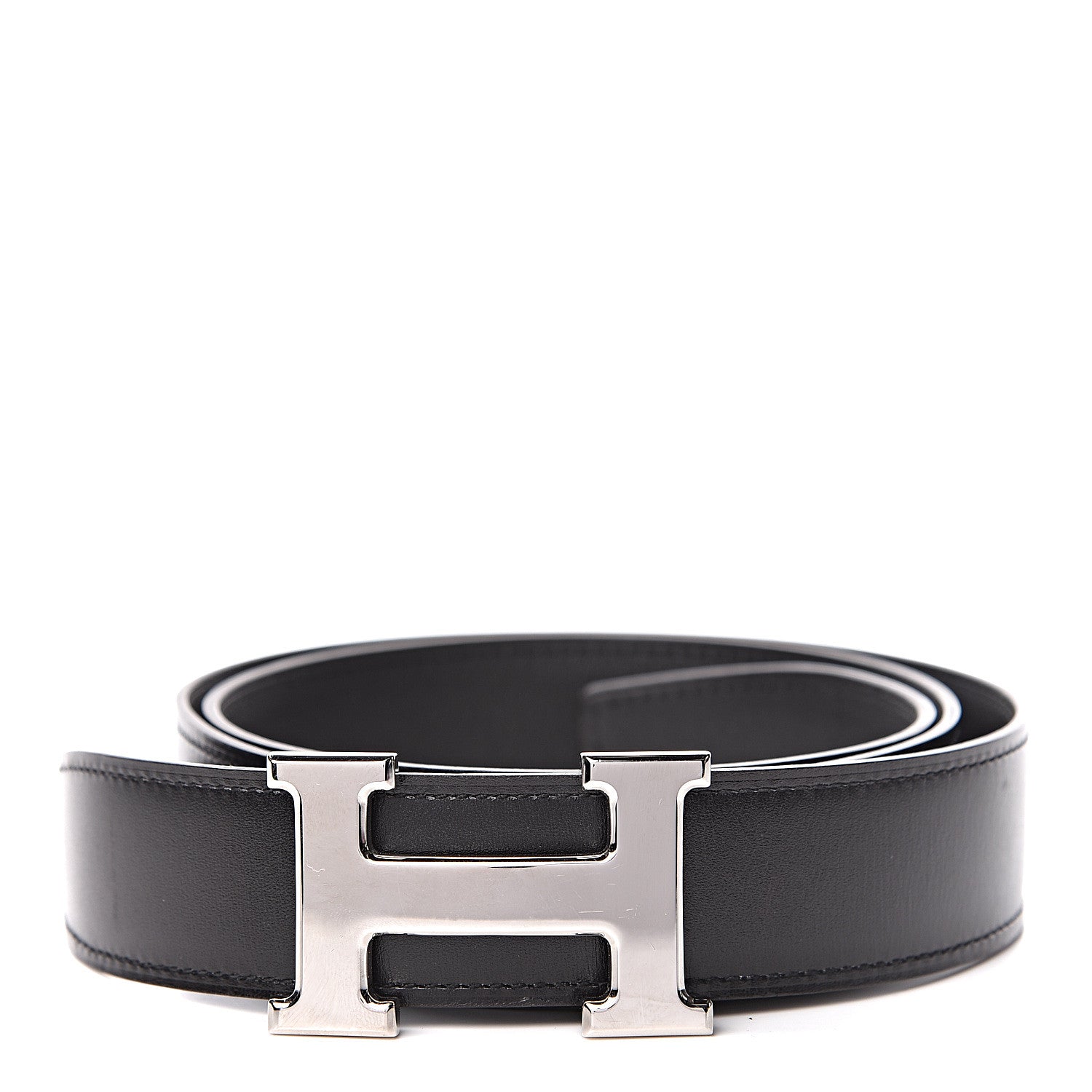 Hermes Box Swift 32mm H Belt 85 Black Plomb 1 of 6