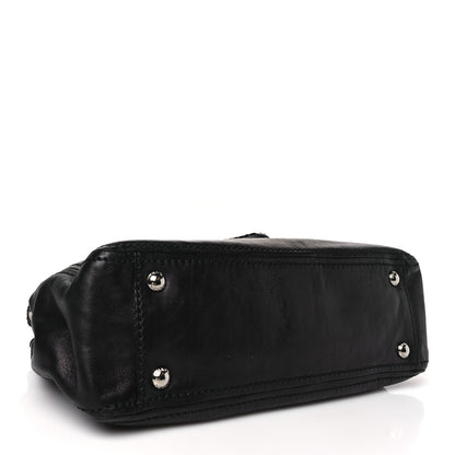 Prada Glace Calf Pushlock Chain Shoulder Bag Black 4 of 12