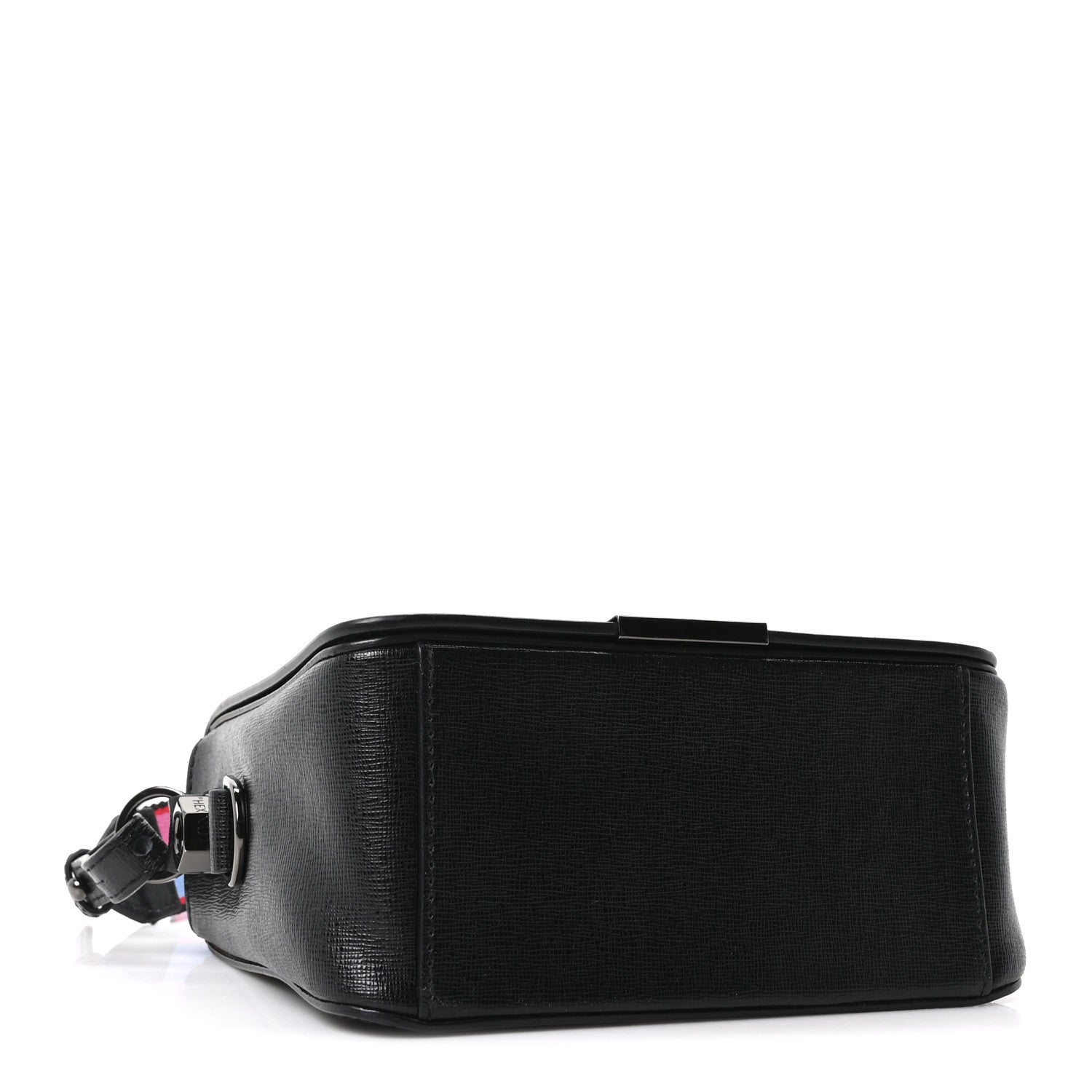 Off-White Saffiano Striped Mini Diag Binder Clip Bag Black White Indus 4 of 9