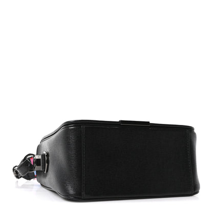 Off-White Saffiano Striped Mini Diag Binder Clip Bag Black White Indus 4 of 9