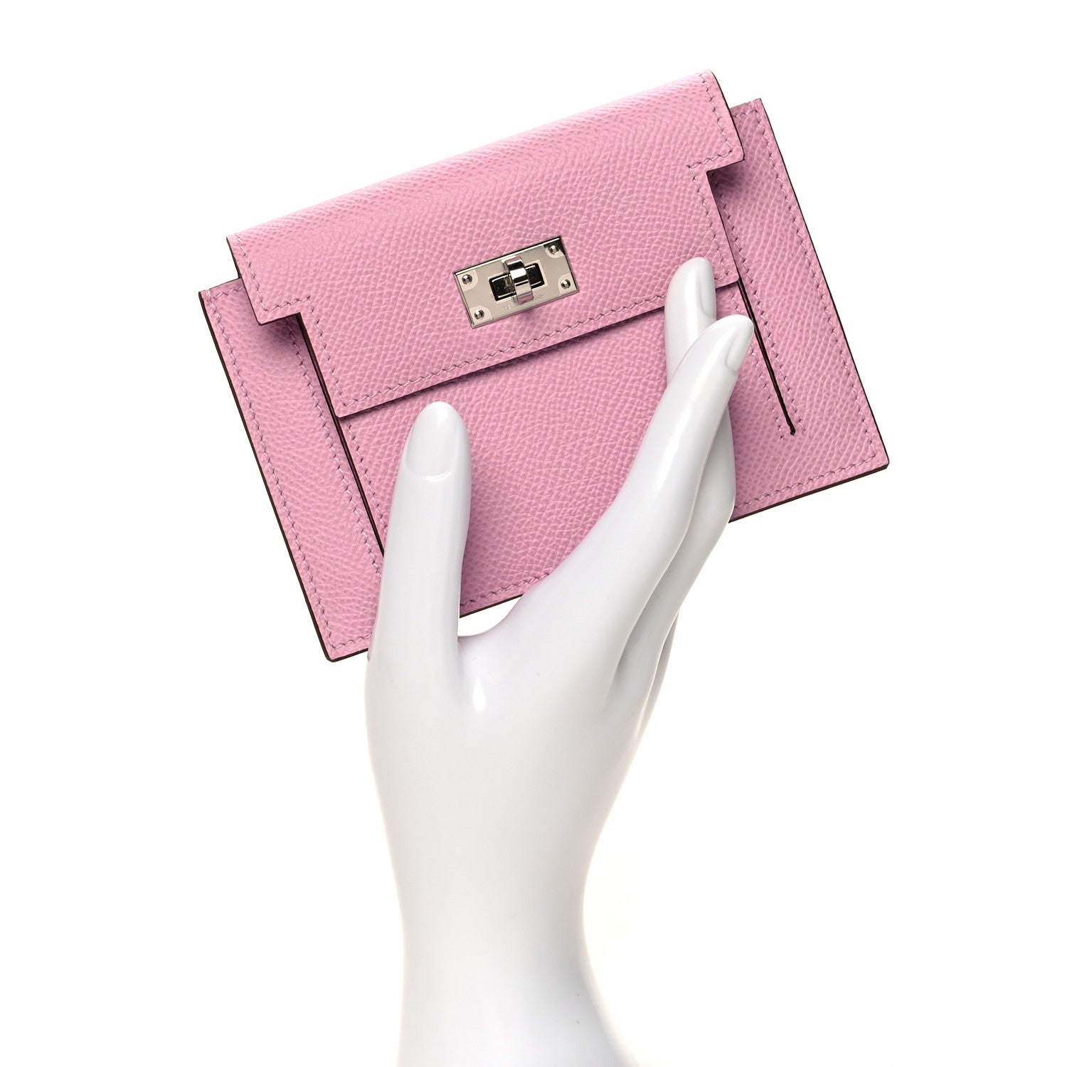 Hermes Epsom Kelly Pocket Compact Wallet Mauve Sylvestre 2 of 8