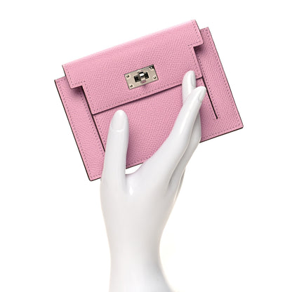 Hermes Epsom Kelly Pocket Compact Wallet Mauve Sylvestre 2 of 8
