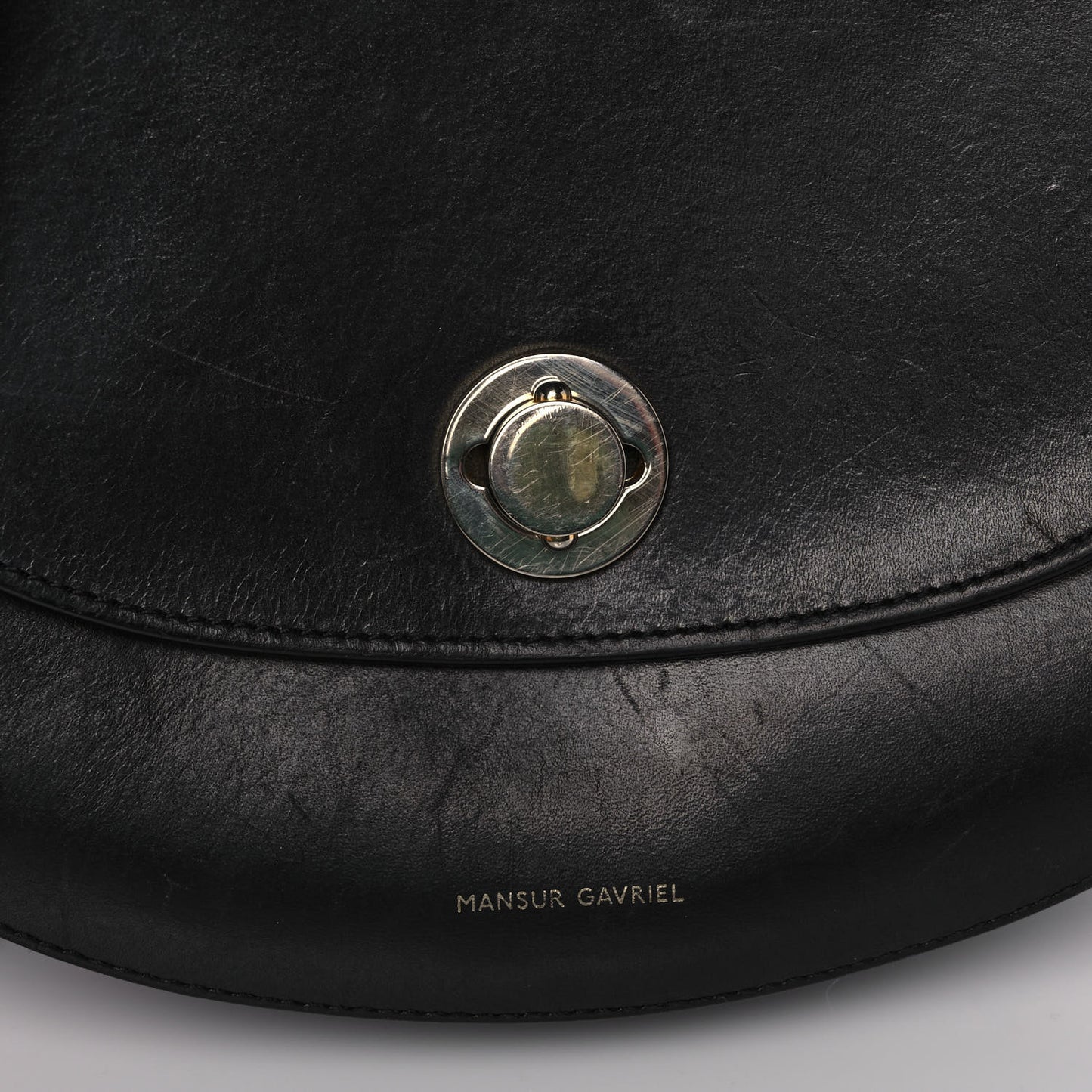 Calfskin Saddle Crossbody Bag Black