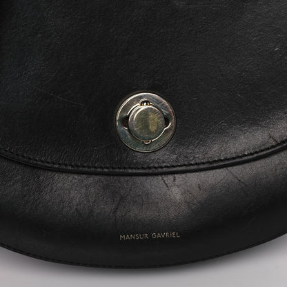 Mansur Gavriel Calfskin Saddle Crossbody Bag Black 11 of 18
