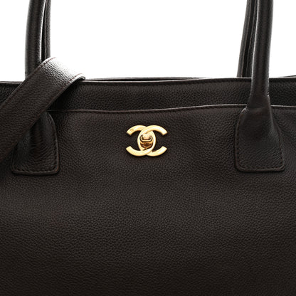 Chanel Calfskin Cerf Executive Shopper Tote Brown 10 of 13