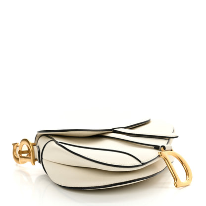 Christian Dior Grained Calfskin Saddle Bag White 4 of 11