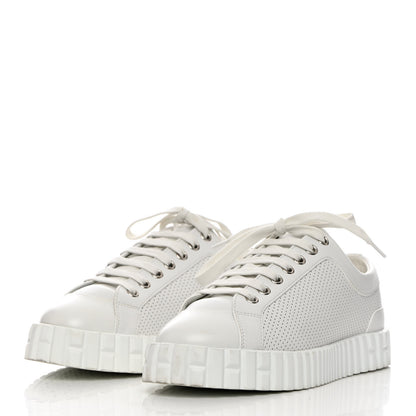 Hermes Perforated Calfskin Cross Sneakers 36 White 3 of 12