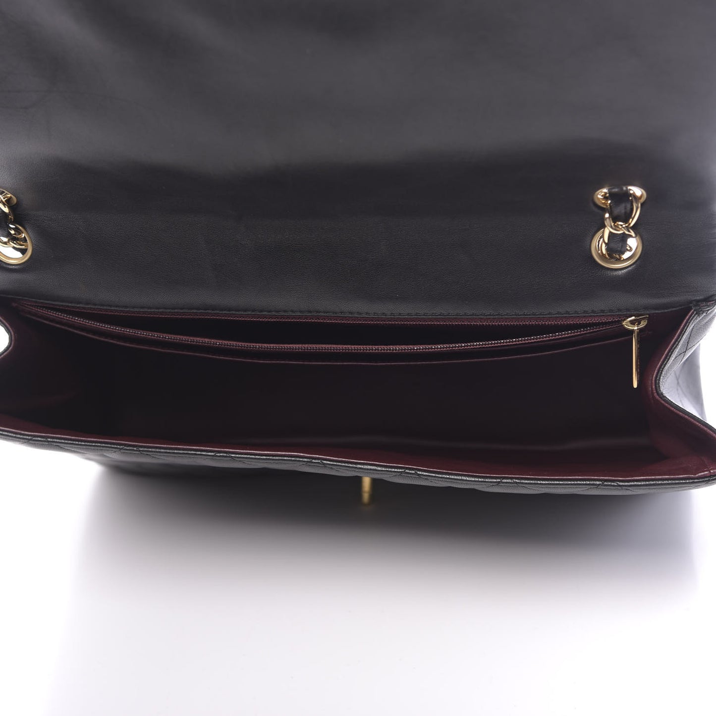 Lambskin Quilted Maxi Single Flap Black