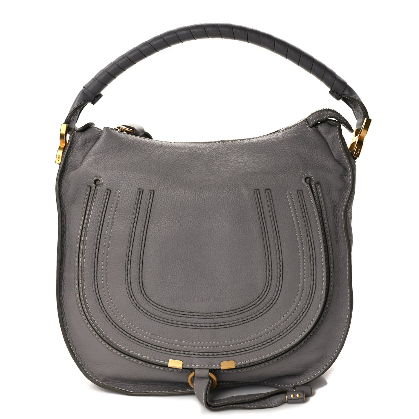 Calfskin Medium Marcie Satchel Cashmere Grey