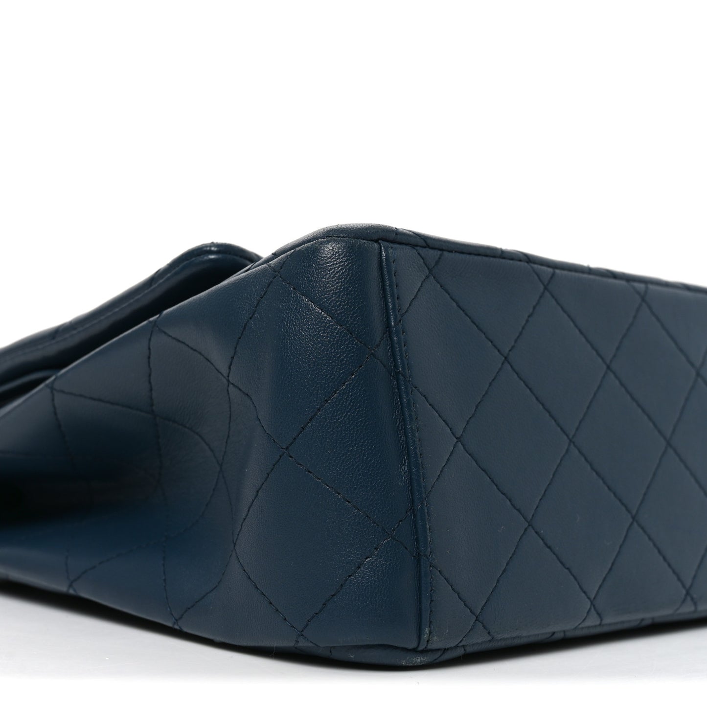 Lambskin Quilted Maxi Double Flap Blue