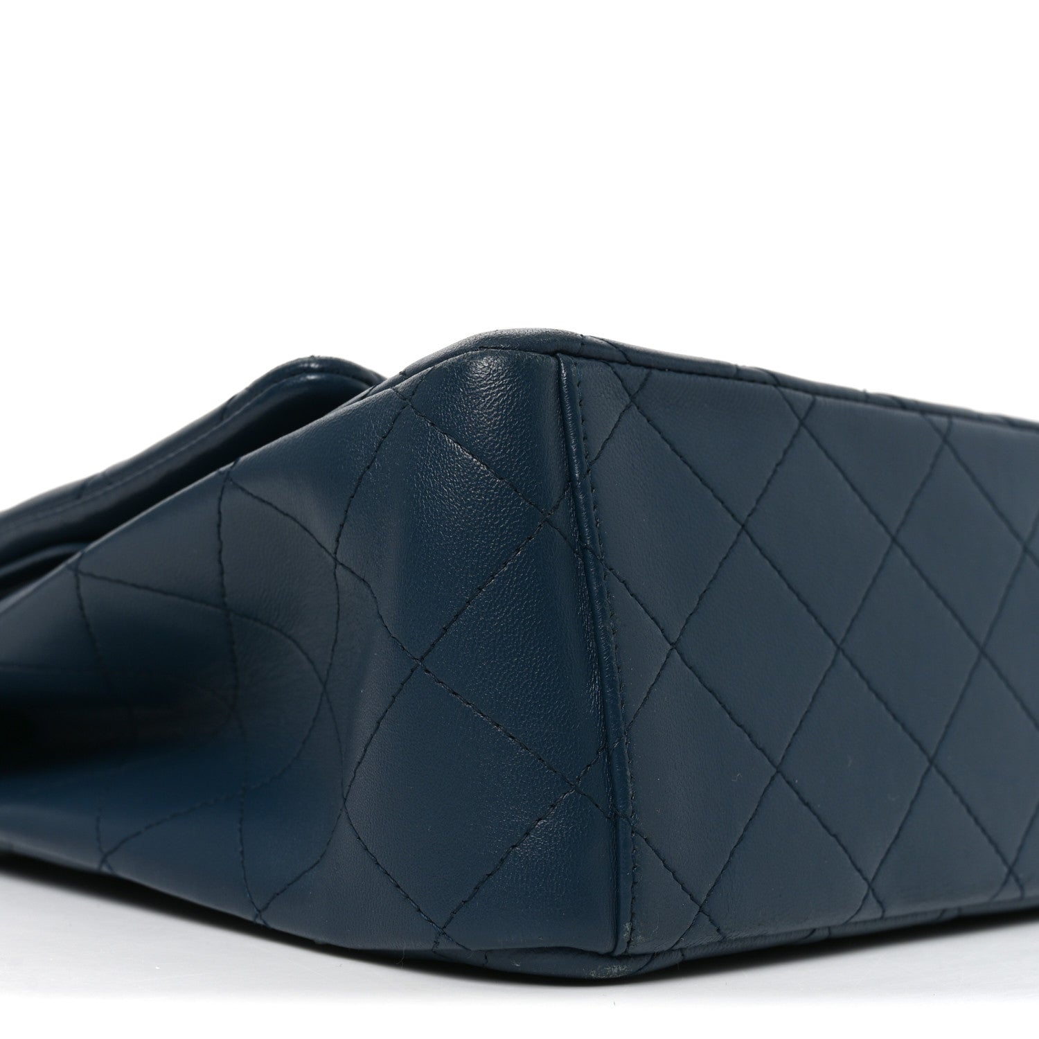 Chanel Lambskin Quilted Maxi Double Flap Blue 9 of 10