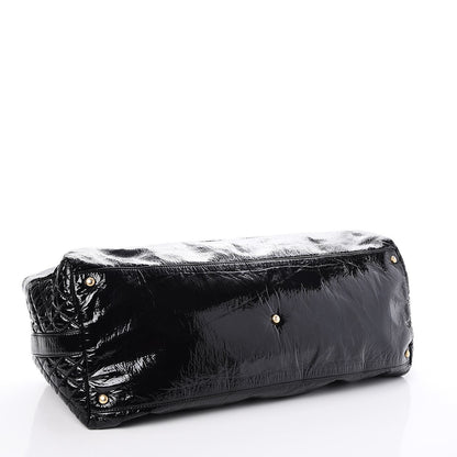 Chanel Vinyl XXL Rock and Chain Bowler Black 4 of 7