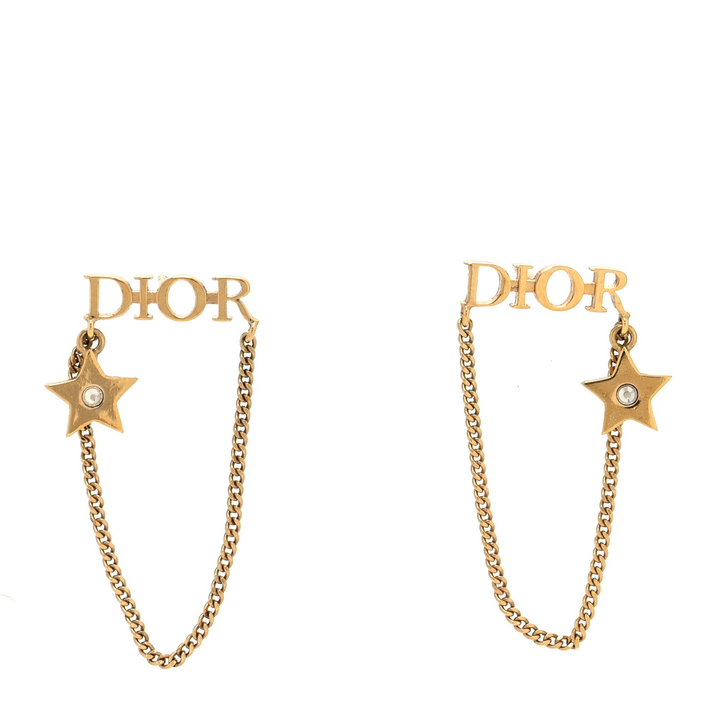 Metal Chain Star Dio(r)evolution Earrings Gold