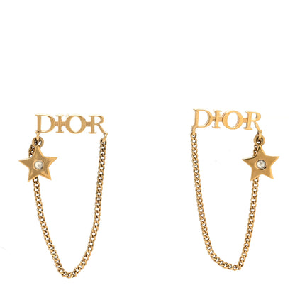 Christian Dior Metal Chain Star Dio(r)evolution Earrings Gold 1 of 3