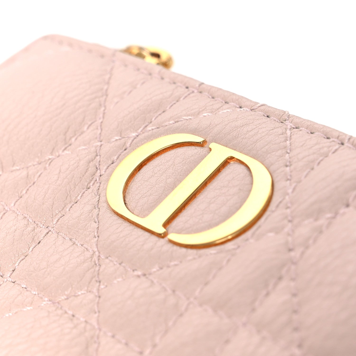 Christian Dior Grained Calfskin Supple Cannage Caro Dahlia Wallet Powder Pink 11 of 13