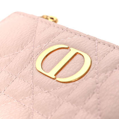 Christian Dior Grained Calfskin Supple Cannage Caro Dahlia Wallet Powder Pink 11 of 13