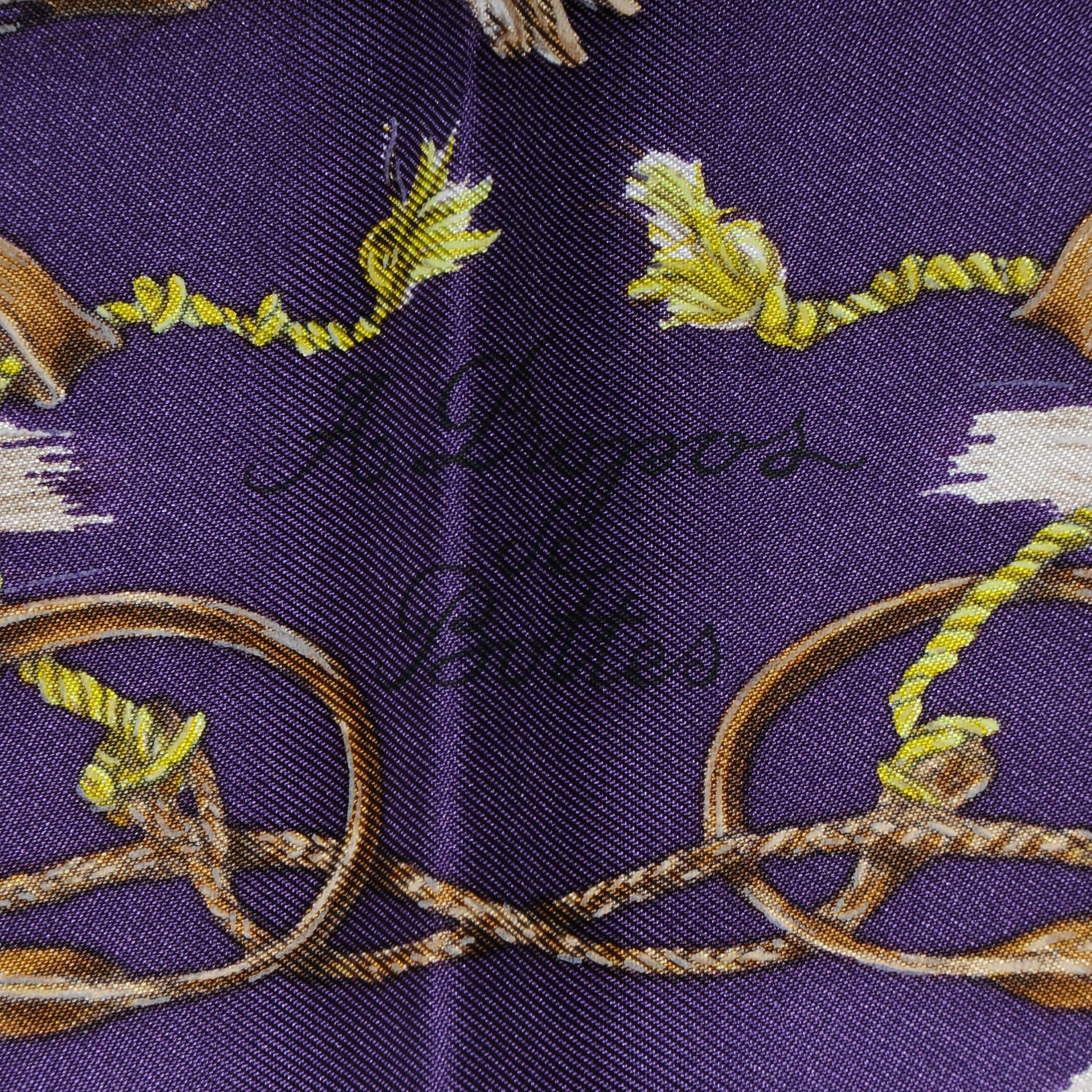 Hermes Silk A Propos de Bottes Pocket Square 4 of 4