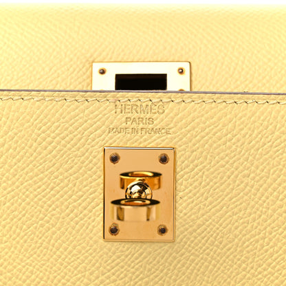 Hermes Epsom Kelly Sellier 25 Jaune Poussin 6 of 9