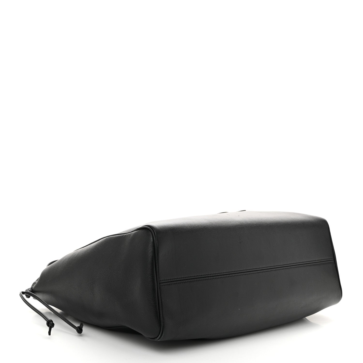 Celine Smooth Calfskin Cuir Triomphe Cabas Drawstring Black 4 of 10