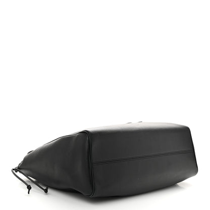 Celine Smooth Calfskin Cuir Triomphe Cabas Drawstring Black 4 of 10