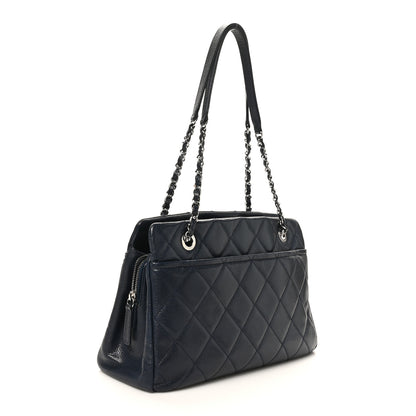 Chanel Caviar Quilted Timeless CC Soft Tote Navy Blue 3 of 10