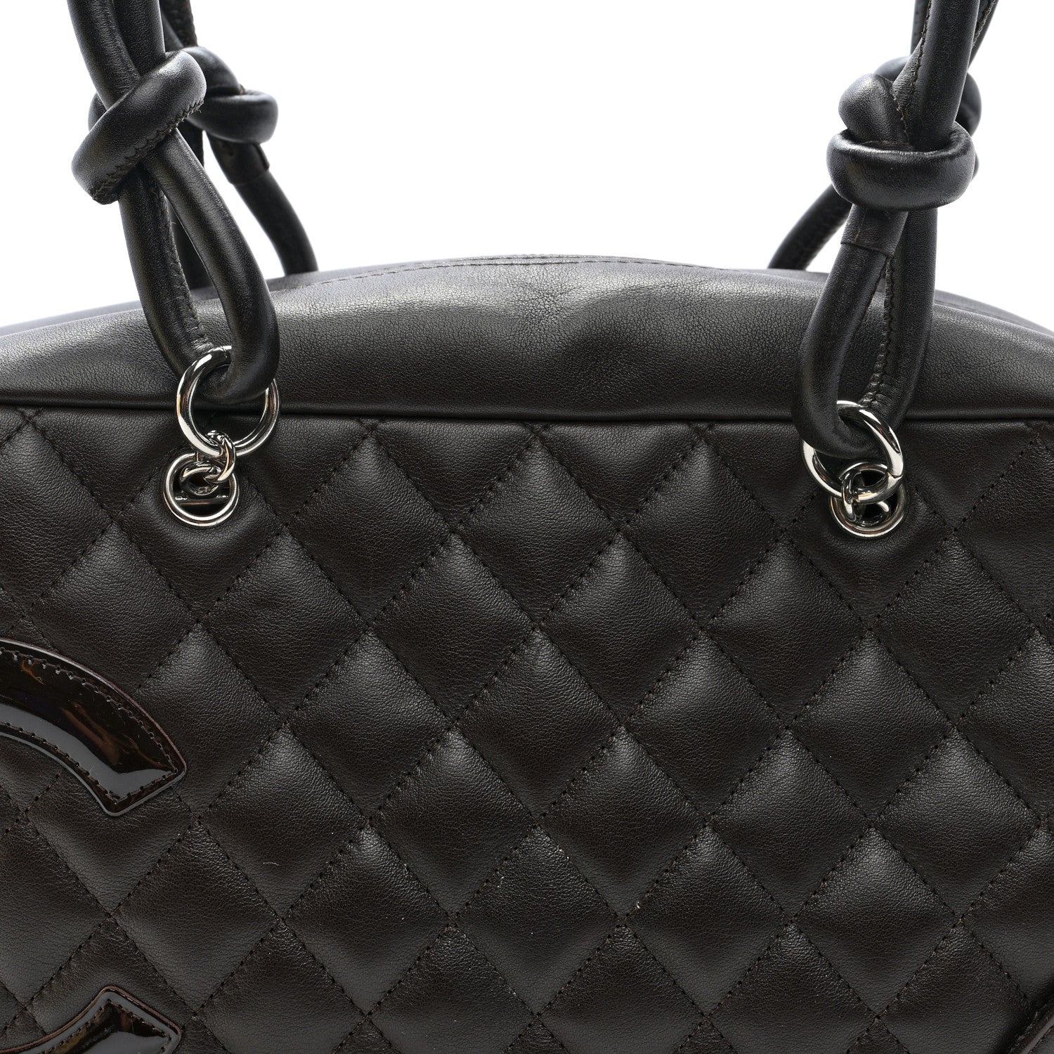 Chanel Calfskin Quilted Large Cambon Bowler Brown 8 of 10