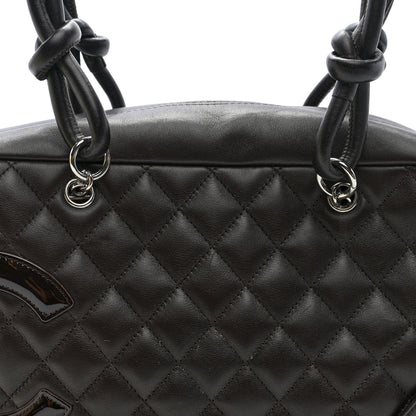 Chanel Calfskin Quilted Large Cambon Bowler Brown 8 of 10
