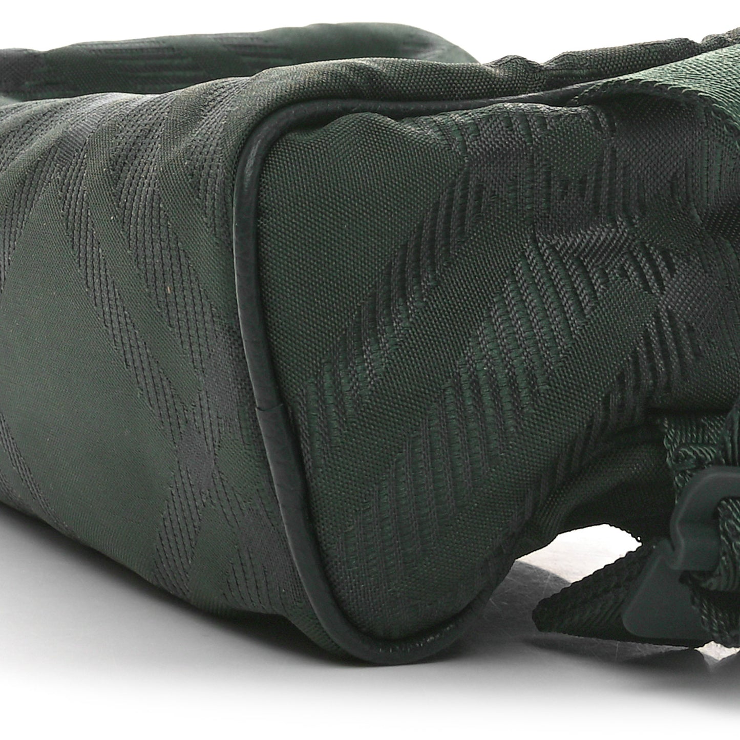 Nylon Jacquard Check Belt Bag Vine