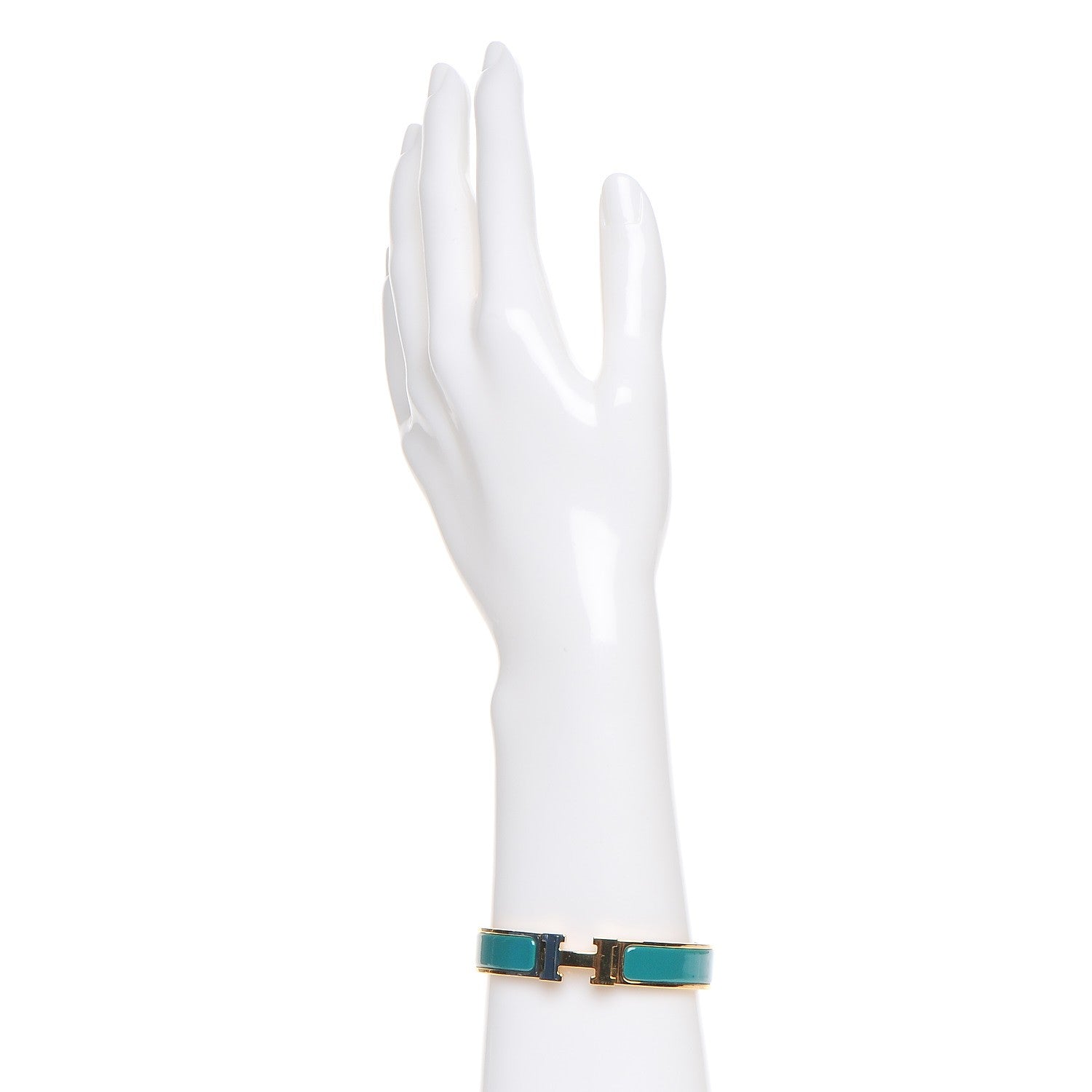 Hermes Enamel Narrow Clic Clac H Bracelet PM Malachite 2 of 5