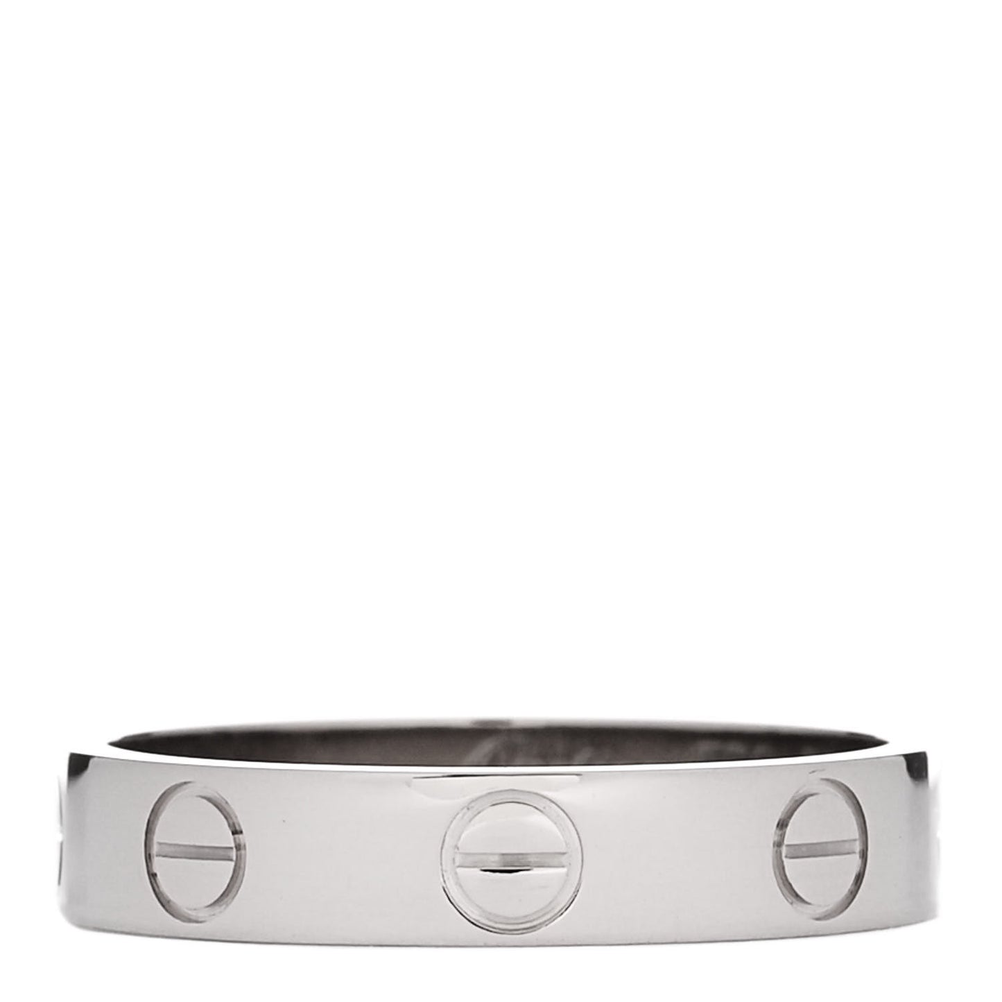 18K White Gold 3.5mm LOVE Wedding Band Ring 50 5.25