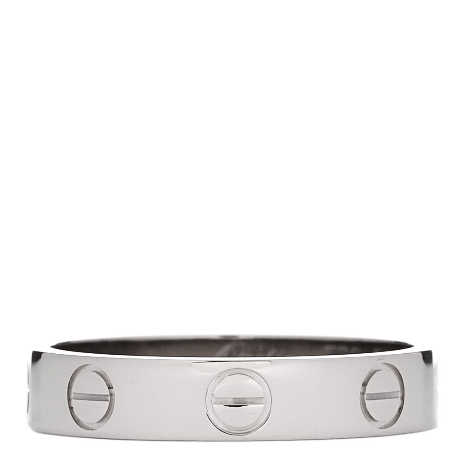 Cartier 18K White Gold 3.5mm LOVE Wedding Band Ring 50 5.25 1 of 6