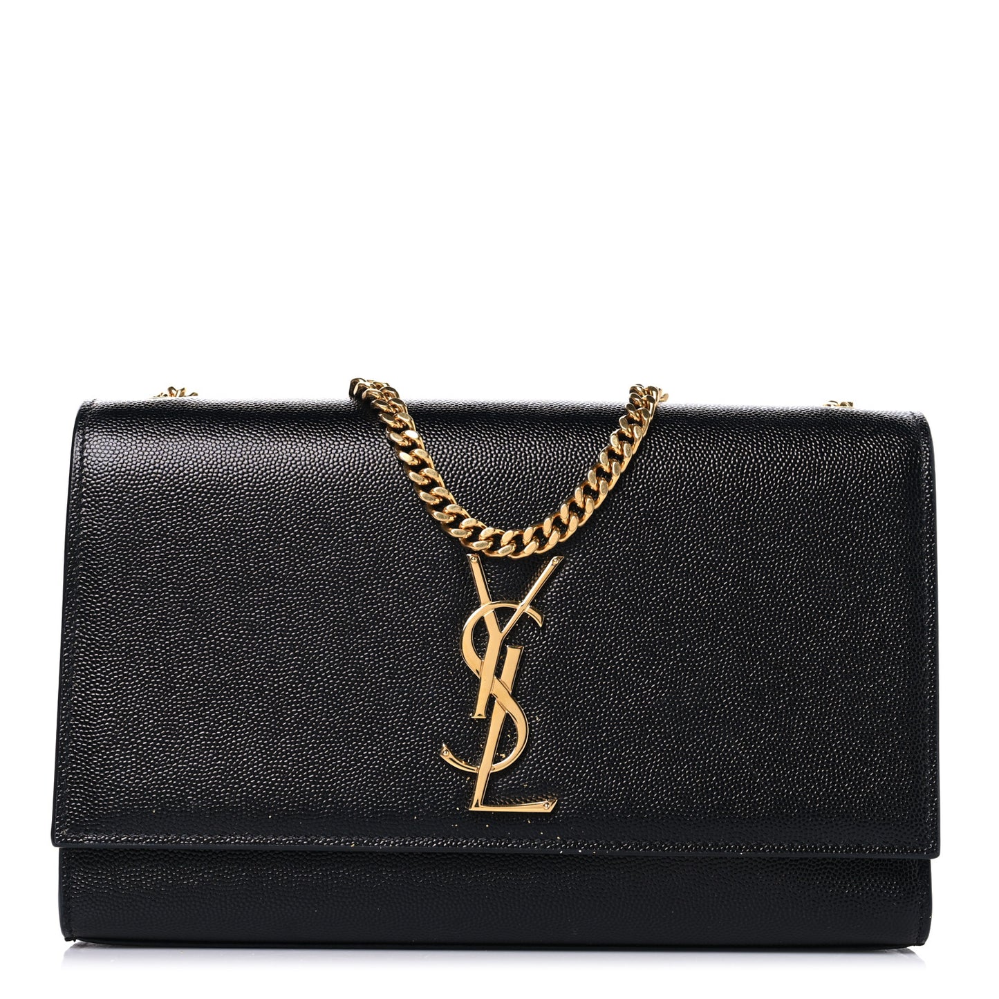 Grain De Poudre Medium Classic Monogram Kate Satchel Black