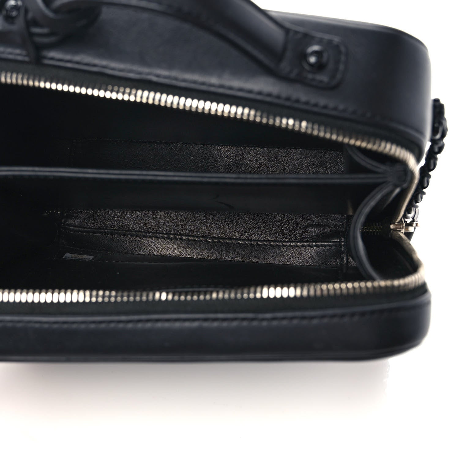 Chanel Lambskin Quilted Small CC Filigree Vanity Case Black 5 of 9