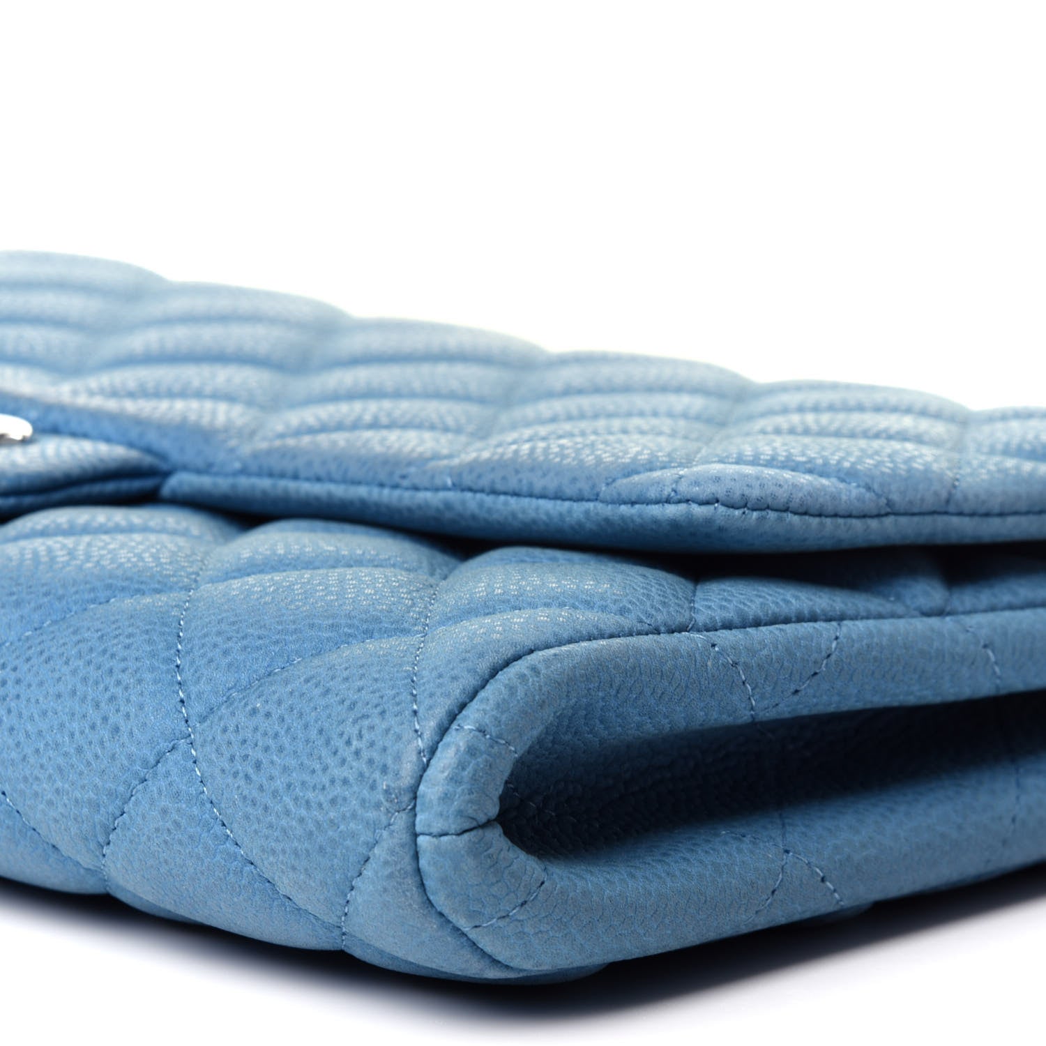 Chanel Iridescent Caviar Quilted Clutch With Chain Flap Blue 9 of 12