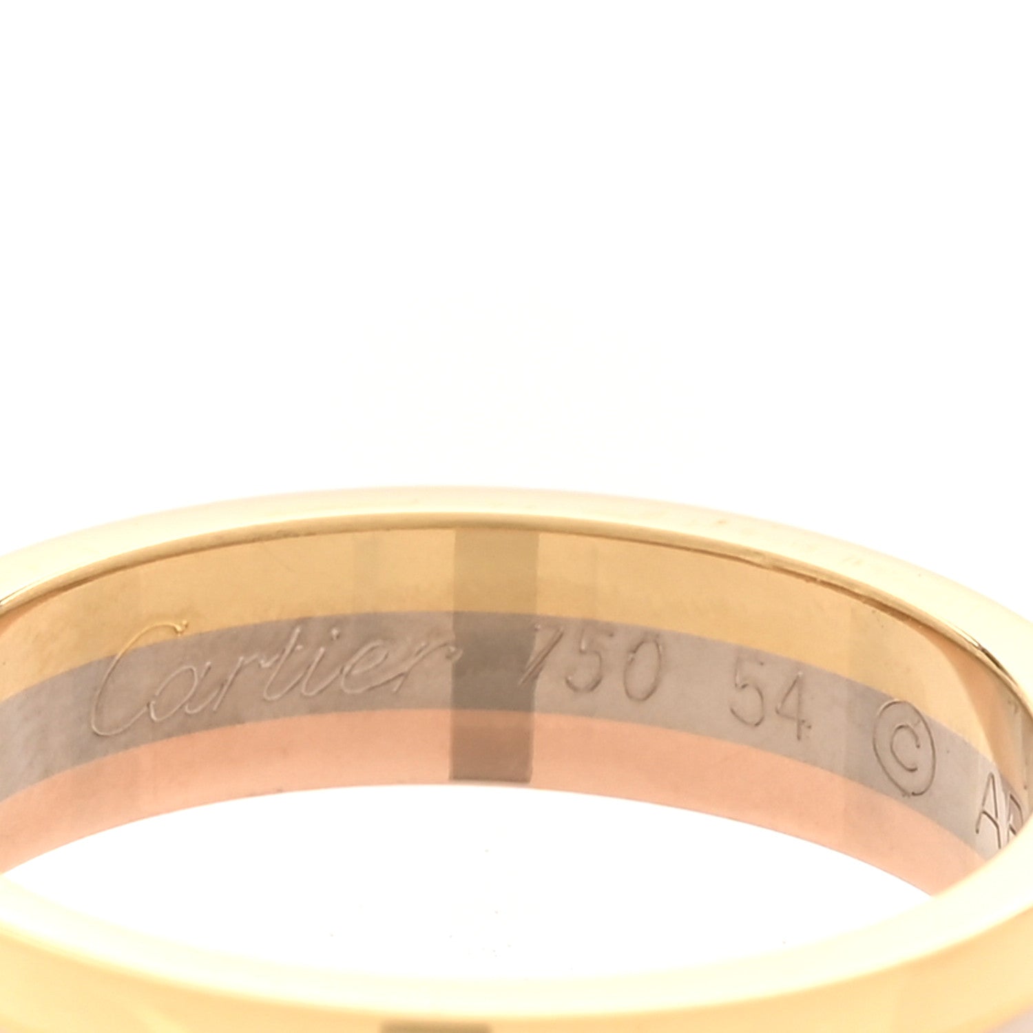 Cartier 18K Pink White Yellow Gold 4.8mm Vendome Louis Cartier Wedding Band Ring 54 7 4 of 6