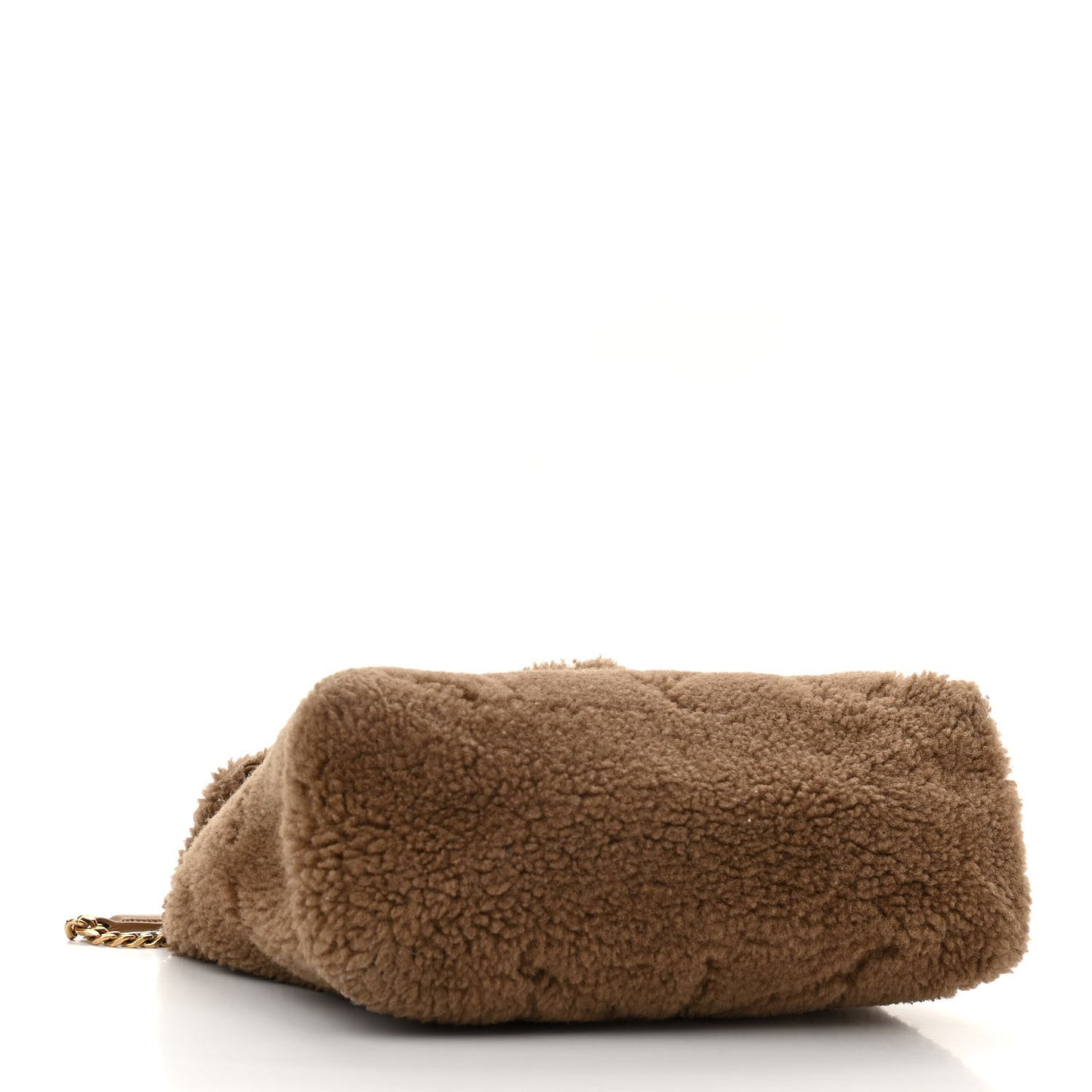 Shearling Quilted Small Loulou Puffer Monogram Chain Satchel Cinnamon