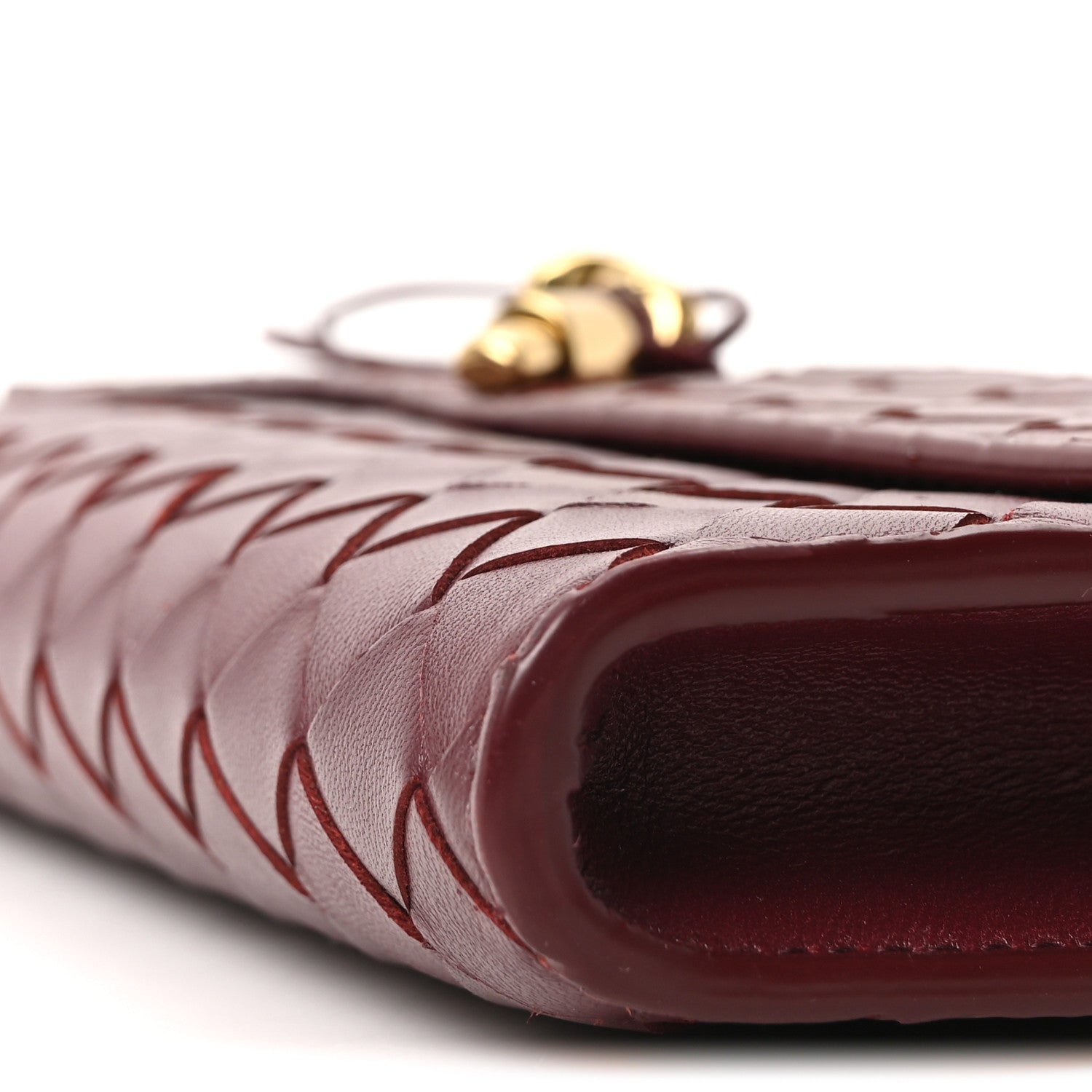 Bottega Veneta Nappa Intrecciato Long Andiamo Top Handle Clutch Barolo 9 of 10